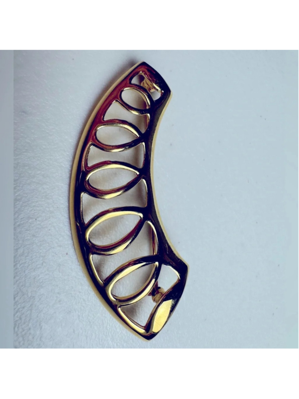 Vintage Monet Gold Swirled Brooch